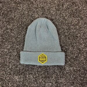 Mammoth Mountain California Beanie Slate Blue Merino Wool Blend Cuffed Hat O/S